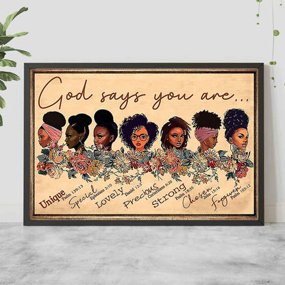 God Says You Are  - African American Poster 062021