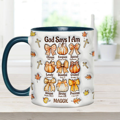 God Say I Am - Personalized Christian Accent Mug