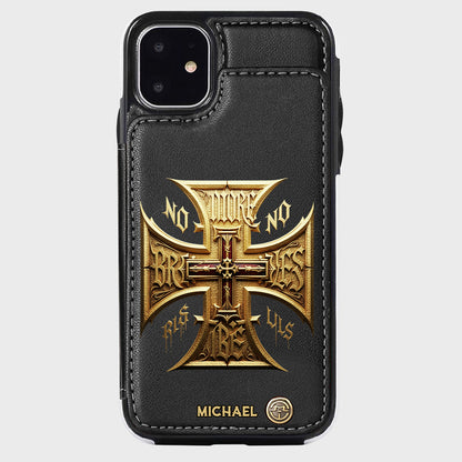 Medieval Cross Detailed Gothic Style - Personalized Christian Wallet Phone Case