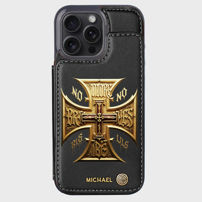 Medieval Cross Detailed Gothic Style - Personalized Christian Wallet Phone Case