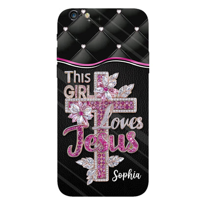 Girl Loves Jesus - Personalized Christian Full Print Phone Case
