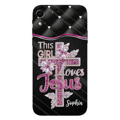 Girl Loves Jesus - Personalized Christian Full Print Phone Case