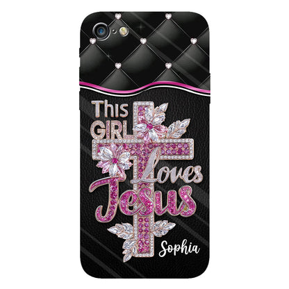 Girl Loves Jesus - Personalized Christian Full Print Phone Case