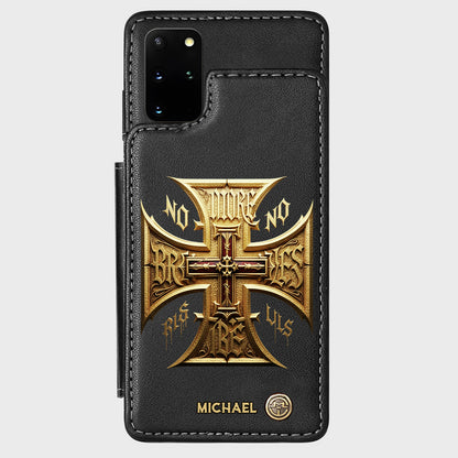Medieval Cross Detailed Gothic Style - Personalized Christian Wallet Phone Case