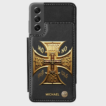 Medieval Cross Detailed Gothic Style - Personalized Christian Wallet Phone Case