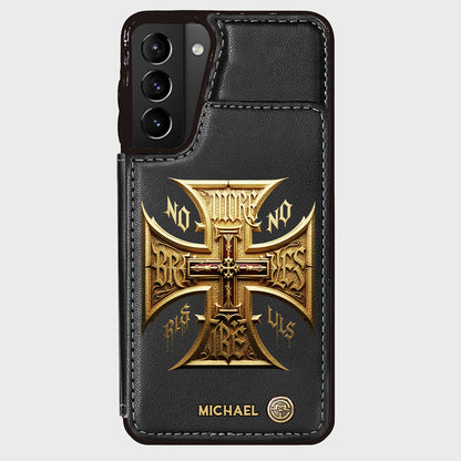 Medieval Cross Detailed Gothic Style - Personalized Christian Wallet Phone Case