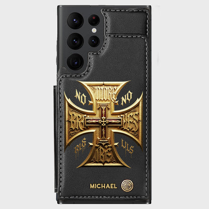 Medieval Cross Detailed Gothic Style - Personalized Christian Wallet Phone Case