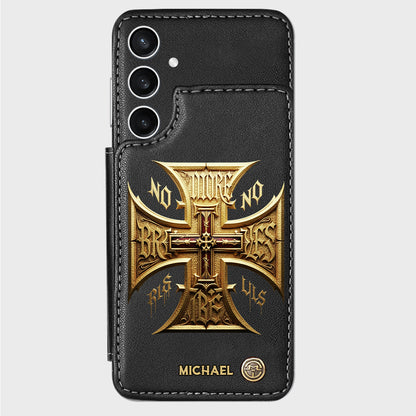 Medieval Cross Detailed Gothic Style - Personalized Christian Wallet Phone Case